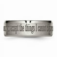 thumbnail image 3 of Titanium Beveled Edge 8mm Laser Design Brushed & Polished Band, 3 of 9