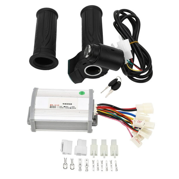 Contrôleur de vélo brossé, 24V 350W contrôleur de moteur électrique stable sensible pièces de rechange contrôleur de vitesse brossé pour équipement de scooter de vélo électrique