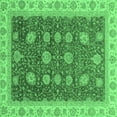 thumbnail image 1 of Ahgly Company Indoor Square Oriental Emerald Green Traditional Area Rugs, 3' Square, 1 of 4