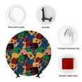 thumbnail image 4 of Yiaed Colored Guitars Print Bone China Decorative Plate Ceramic Dinner Plates Art Crafts with Display Stand-6in, 4 of 6