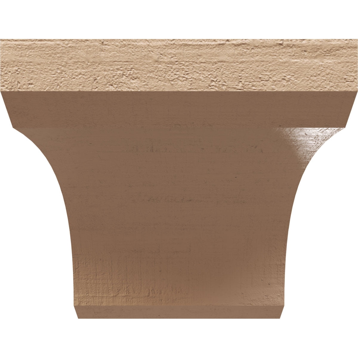 4"W x 8"D x 4"H Wide Legacy Rough Cedar Woodgrain TimberThane Corbel, Primed Tan