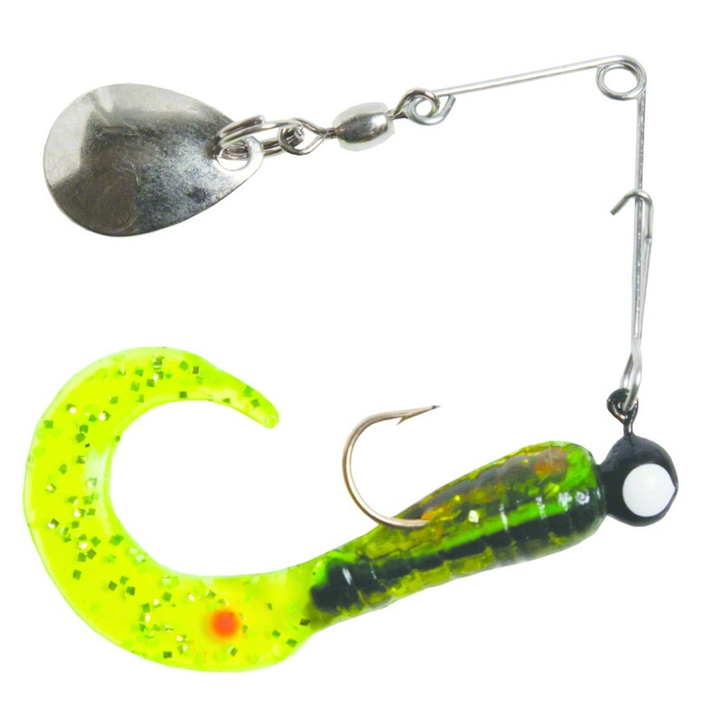 Betts 023CT39N Spin Curl Tail Lure 3" 1/8 oz Chartreuse Crawfish