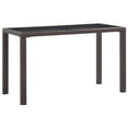 thumbnail image 1 of vidaXL Table de Jardin Marron 123x60x74 cm Rotin Synthétique, 1 of 4
