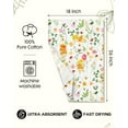 thumbnail image 5 of Flour Sack Kitchen Towels Set of 2-18x26 Cotton Dish Towels with Hanging Loop Reusable Tea Towel for Cleaning Spring Absorbent Dishcloths Cute Home Decor Housewarming, Lemon Birds, 5 of 6