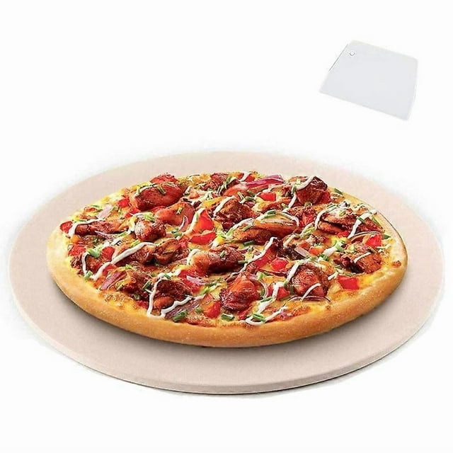 Pizza Stone Round For Grill and Oven, Steak,Thick Inch Cordierite Pan
