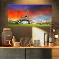 thumbnail image 1 of Paris Eiffel TowerUnder Ciel Coloré - Impression sur Toile, 1 of 3