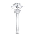 thumbnail image 3 of Rosec Jewels Lab Grown Diamond Heart Engagement Ring (1 Carat) - Statement Ring - EF-VS Quality - with Jewelry Box, 10K White Gold, US 6.00, 3 of 8