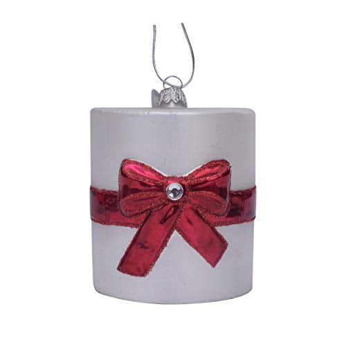 Kurt Adler Noble Gems Glass Toilet Paper Ornament, 3.75‚Äù