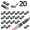 White-20PCS, variant on HBING 50pcs Double-Wire Plug-in Connector, 2-Pin Low Voltage Solderless Quick Connect Wire Connector with Locking Buckle, No-Stripping, No-Soldering