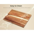 thumbnail image 4 of Acacia Wood Cutting Boards for Kitchen(Set of 3),Wooden Chopping Boards Set with Juice Groove,Serving Board with Holder,Butcher Block for Meat,Vegetables,Fruit$$Home Decor, Kitchen, & Other, 4 of 6