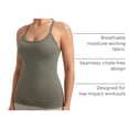 thumbnail image 4 of Musculosa CRZ YOGA con espalda nadadora y sostén incorporado Verde Oscuro XS, 4 of 6