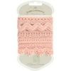Melissa Frances 5-Style Craft Lace Trim, 18-Inch, Pink Multi-Colored
