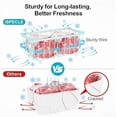 thumbnail image 4 of Freezer Organizer Bins - Fits 7 Cu.Ft Chest Freezer, 4 Pack Stackable Wire Baskets(14.7" Length), Heavy Duty Coated Deep Freezer Organizer, Rust Resistant for Frozen Food Sorting, White, 4 of 9