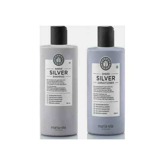 Maria Nila Sheer Silver Shampoo 11.8 oz Conditioner 10.1 oz Duo