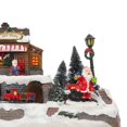 thumbnail image 5 of Navidad nieve ciudad hadas jardín muñeco casa cotter figurine luminoso casa ornamentos led decoración villa para el dormitorio casero vacaciones patio Papá Noel DYNWAVEMX Escultura de la ciudad de la nieve, 5 of 5