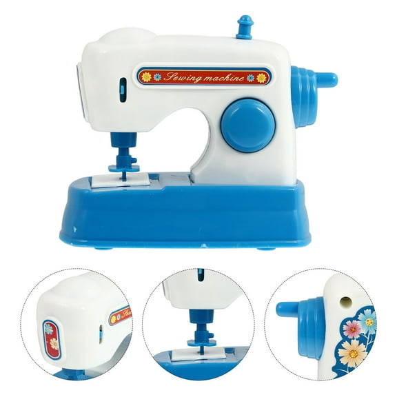 HOOWIFFY 1Pack Pretend Sewing Machine Toys Plastic Blue Cultivates Hands-on Ability for Housework Role Play
