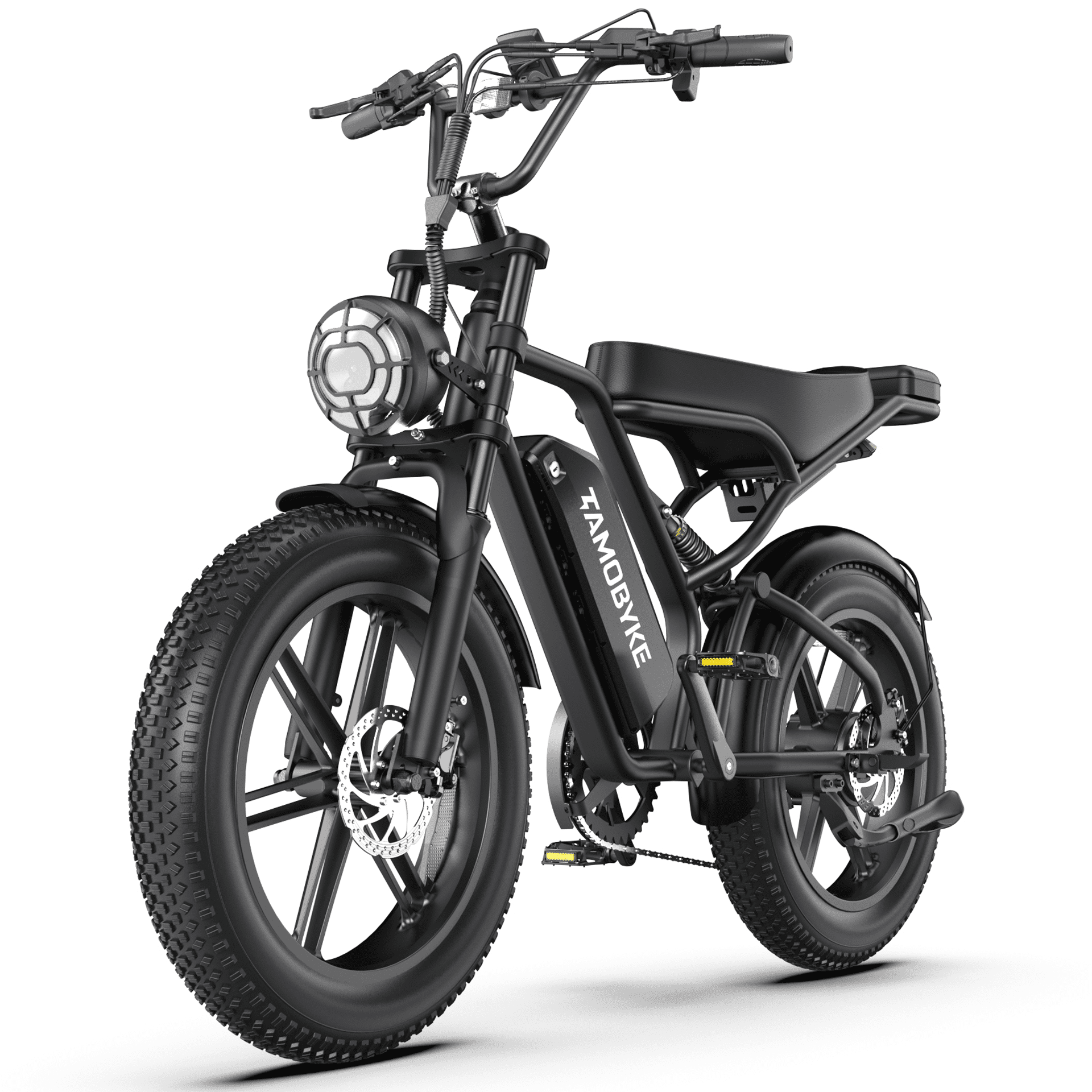 Tamobyke T60 Electric Bike for Adults, 750W 28 MPH, 48V 18.2Ah Battery, 20" Fat Tire E-Mountain Bike, Full Suspension, UL2849