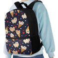 thumbnail image 4 of Uourmeti Wear Resistant 17 Inch Backpack for Work, Adjustable Comfort Straps Large Capacity Large Storage School Backpack, Pomeranian Ice Cream Print, 4 of 6