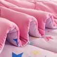 thumbnail image 2 of Sleep Zone Jersey Knit Pink Comforter Set Twin Size, Breathable & Soft Kids Bedding Set 2-Piece with Comforter, Pillowcase (Colorful Stars, Twin), 2 of 6