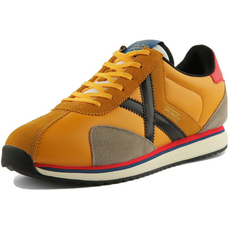 Munich Sapporo 121 Unisex Lace Up Synthetic Leather Casual Trainers In  Yellow Size 10 