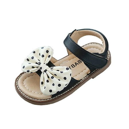 

Qcmgmg Summer Children Toddler 12M-7Y Bow First Walkers Infant Baby Sandals