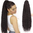 thumbnail image 1 of Trenza de cola de caballo larga y curvada, adecuada para el pelo de cola de caballo negro femenino, fibra resistente al calor, uso diario, 1 of 4