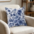 thumbnail image 5 of Ouuluon Pillow Covers Soft Pillow Case, Blue Printed Cushion Case for Living Room Sofa Bedroom Waist Back Support Home Decor, 5 of 7