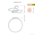 thumbnail image 4 of ANGARA Natural Capital "S" Diamond Initial Ring with Bezel-Set Aquamarine in 14K White Gold for Women (Size-2.5mm) | March Birthstone, Anniversary, Jewelry Gift for Women | Natural Aquamarine Ring, 4 of 8