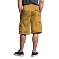 thumbnail image 3 of G-Style USA Men's Solid Fleece Cargo Shorts DFP1 - WHEAT - X-Large, 3 of 5