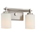 thumbnail image 3 of Quoizel Taylor 2 Light Vanity Light in Brushed Nickel, 3 of 4