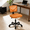 Orange, variant on Kelno Small Desk Chair with Wheels Armless Low-Back Office Chair Ergonomic Adjustable Computer Desk Chair with Lumbar Support,Green