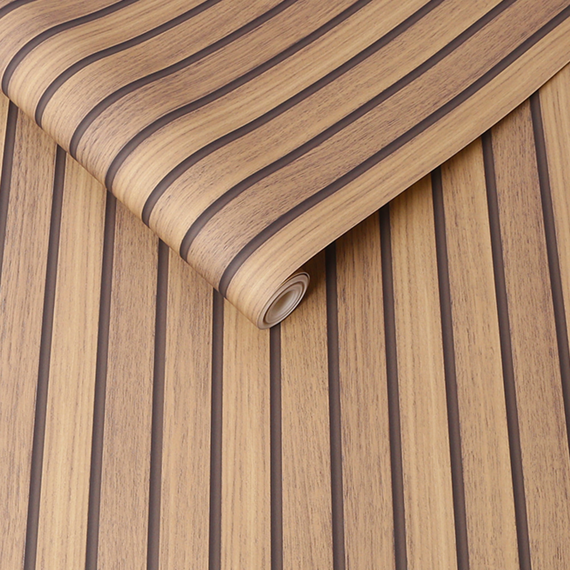 Wooden Slats Natural Wallpaper