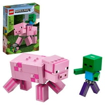 LEGO Minecraft Pig BigFig and Baby Zombie 21157 Building Set for Play-And-Display (159 Pieces)