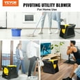 thumbnail image 3 of VEVOR Pivoting Utility Fan, 600 CFM High Velocity Floor Blower for Drying, Cooling, Ventilating, Exhausting, 300° Blowing Angle Air Mover, Portable Carpet Dryer Fan for Home, Work Shop, 3 of 10