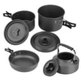 thumbnail image 1 of Camping Cooking Set, High Temperature Resistant Springback Lock Portable Camping Cooking Set Stainless Steel With Teapot For Picnic, 1 of 8