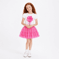 thumbnail image 3 of LittleSpring Girls Pink Summer Outifts for Baby Girls T-Shirts and Tutu Skirt Set 18-24 Months, 3 of 5