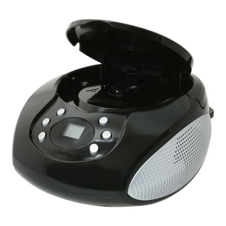 GPX CD/Radio Boom Box, Black and Silver