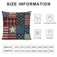 thumbnail image 5 of Shiartex  American Flag Patchwork Farmhouse Pillow Cover with Stripe and Star Decorations Cushion Case for Sofa Couch White, 5 of 5