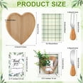 thumbnail image 2 of 12 Set Heart Shaped  Cutting Board Gift Kit with Knives Forks Towels for Wedding Bridal Shower Housewarming Party Favors, 2 of 6
