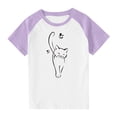 thumbnail image 1 of RXIRUCGD 2025 Vêtements d'Été pour Enfants Tout-Petits Garçons Filles Mode Mignon Col Rond Imprimé Manches Courtes Haut, 1 of 7