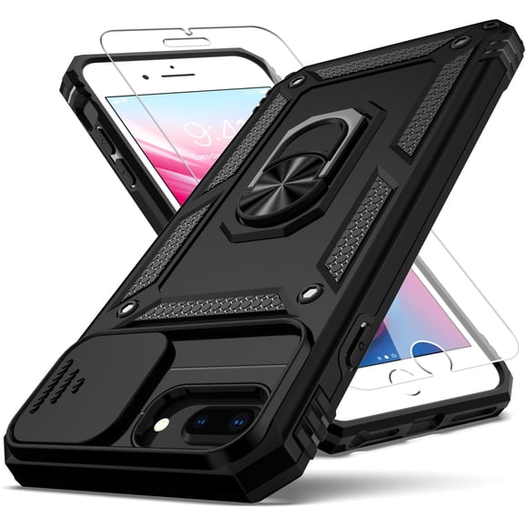 Funda para iPhone 8 Plus 5.5" YZOK Antigolpes con Anillo Giratorio
