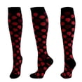 thumbnail image 2 of Weikingp Clearance! Crew Socks for Women, 1 Pairs Unisex Compression Knee High Socks Fashion Heart Pattern Funny Gift for Teen Girls Cotton Pregnancy Sports Travel Flight, Ankle Socks Men, Red, 2 of 9