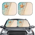 thumbnail image 2 of Sikiie Starfish On The Sand Beach Print Foldable Car Windshield Sun Visor, Car Window Sunshade Suitable for Sedan, SUV and Truck Car Accessories-Small, 2 of 6