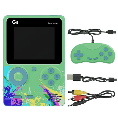 Sogdeco Classic Retro Handheld Game Machine, 2.4" Screen, 500 Games, 64M ROM, Green