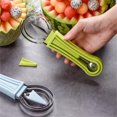 thumbnail image 6 of 4-in-1 Fruit Tool Set, Stainless Steel Carving Cutting Tool, Baller & Cutter, for Fruit Platters, Salads & Party Snacks, 4-piece Set, Blue, by FAJHHA, 6 of 7