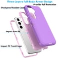 thumbnail image 3 of Takfox Shock-Absorbent Back Cover Cell Phone Case for Galaxy S24, Purple, 3 of 8