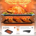 thumbnail image 2 of Bxaolu 2 Pack Rectangle Baking Pan, Non-Stick Steel&nbsp;Cake Pans for Oven, 12 x 7.5 Inch Cookie Sheet Tray for Lasagna Casserole Bread, Back-M, 2 of 9