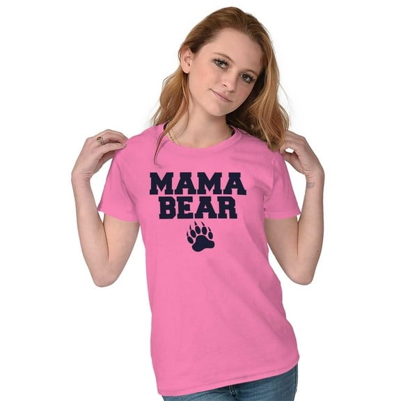 Mama Bear Paw Print Cute Mothers Day Womens Slim Fit Graphic Tee Brisco Brands S
