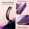 thumbnail image 6 of JETech Electroplated Case for iPhone 14 Pro 6.1-Inch, Camera Lens Full Protection, Compatible with MagSafe Wireless Charging, Shockproof Soft TPU Phone Cover (Rose Red), 6 of 7