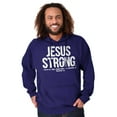 thumbnail image 3 of Jesus Strong Philippians 4:13 Bible Hoodie Sweatshirt Women Men Brisco Brands X, 3 of 6